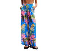 Desigual Pantalon de bain Tropical Party – Bas de bikini bleu, Taille L Femme