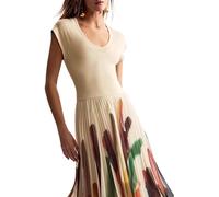 Robe femmes Desigual BRUSHES LACROIX Beige EU M