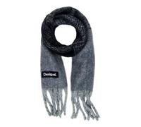 Desigual Accessoires écharpe Longue en Tissu Boa, Noir, Taille Unique Femmes