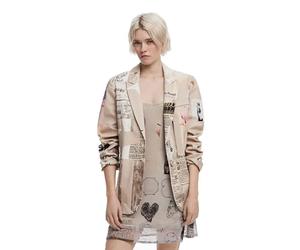 Desigual AME_NEWSPAPER COLLAGE_LAC, 6008 BEIGE, L