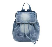 Desigual - Back Half Logo Backpack - Femme - Sacs - Bleu - Taille: ONE Size