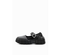 Desigual Ballerines 4 pour Femme en Denim Basket, Noir, 40 EU
