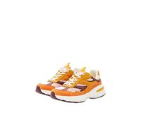 Desigual Baskets en Cuir à écusson Orange -Hauteur de la Semelle compensée 6,5cm