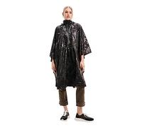 Desigual Bergen Montagnes Poncho_LOGOMANIA, Black, Taille Unique aux Femmes