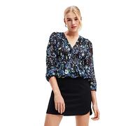 Desigual Blus_hamburgo Blouse, Bleu, XL Femme
