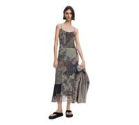 Desigual Bretelles en Tricot pour Femme Robe, Blanc, Taille