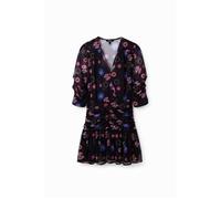 Desigual by Christian Lacroix - Robe courte drapée en tulle noire, L L
