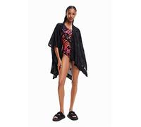 Desigual Caftan Kaftan_Flower Clara 2000 Black, Noir, Taille Unique Femme