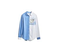 Desigual Cam_a Perfect Ride T-Shirt, Bleu, M Femme