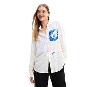 Desigual Cam_génova Blouse, Blanc, Taille S Femme