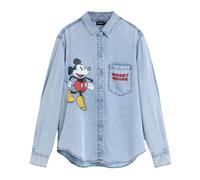 Desigual - CAM Mickey Shirt - Femme - Blouses et Chemises - Bleu - Taille: 36 FR