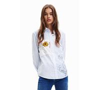 DESIGUAL CAMICIA MANICHE LUNGHE DONNA AZZURRO