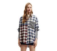 Chemise femme Desigual Pame - bleu/rouge - S S