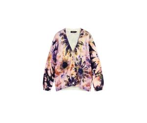 Desigual Cardigan jaune clair / lilas / rose ancienne, Taille S