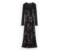 Desigual - Cassidy Long Patterned Dress - Femme - Robes - Noir - Taille: 36 FR