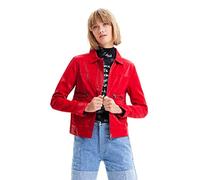 Desigual CHAQ_Cleveland, 3194 Chilli Manteau en PU, Red, S aux Femmes