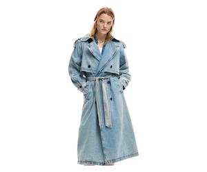 Desigual - Chaq VIO Trench Coat - Femme - Manteaux - Bleu - Taille: 42 FR