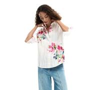 Desigual Chemise à Manches Longues de la Collection Femme, Blanc, Taille XL