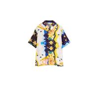 Desigual Chemise 'Cosmos' bleu nuit / citron / blanc, Taille M