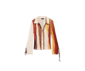 Desigual Chemisier 'M. Christian Lacroix' marron / cognac / moutarde / blanc cassé, Taille XS