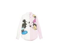 Desigual Chemisier 'Mickey and Minnie Mouse' mélange de couleurs / rose / blanc, Taille XS