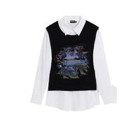 Desigual Chemisier noir / blanc, Taille L