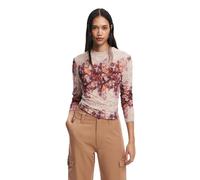 Desigual Chemisier tissé à Manches 3/4 pour Femme Blouse, Bleu