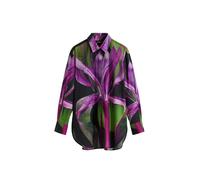 Desigual Chemisier vert gazon / violet / rose foncé / noir, Taille S-M
