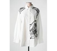 Desigual T- Shirt tissé à Manches Longues pour Femme Blouse, Blanc