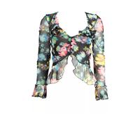 Desigual - Chic T-shirt à Manches Longues Col en V - Femme - Blouses et Chemises - Multicolore - Taille: 44 FR