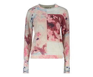 Desigual - Copenhague T-Shirt à Manches Longues et Col Rond avec Motifs - Femme - Pulls - Rose - Taille: 42 FR