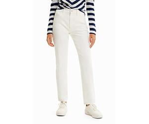 Desigual Denim_octubre 1000 Pantalon décontracté, Blanc, 44 Femme
