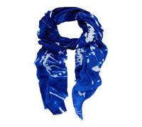 Desigual Fou_Atkins_Rectangle Fashion Scarf, Bleu, Taille Unique Femme