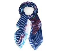 Desigual Écharpe Bluestrip Rectangle Foulard Blue Water Bleu marine