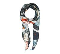Desigual écharpe Foxtrot Wrinkled Foulard Black multicolore