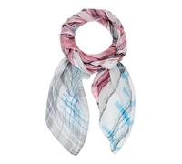 Desigual Foulard femme rectangulaire à carreaux Grunge Bleu/Gris/Pitaya/Blanc – Taille One Size
