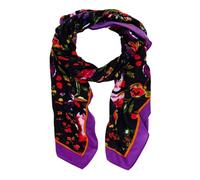 Desigual Écharpe noir pour femme - Mixed Flowers Rectangle Foulard 287191