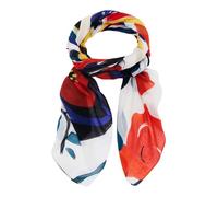 Desigual Écharpe rouge bleu pour femme - Foulard Lyra Rectangle Multicolor Fuchsia 300210