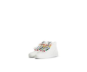 Desigual Fancy High Laces Baskets Montantes Blanches Arc-en-Ciel 22WSKP03 AW22 Nouvelle Saison, Blanc, 40 EU
