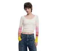 Desigual Femme 25swtk77 T-Shirt, Blanc, S EU