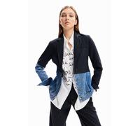 Desigual Femme Ame_Chicago Blazer TISSÉ, Bleu, 44 EU