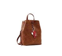Desigual Femme Back_Demi-Logo Chester Accessoires : Sac à dos PU, Taille M, marron, Taille unique