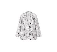 Desigual Femme Blazer tissé, Blanc, Taille