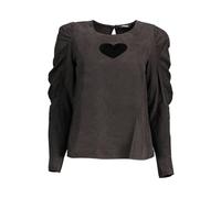 Desigual, Femme, Blouses et Chemises, Gris, Taille: 38 FR Black Lyocell Shirt