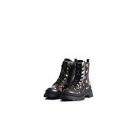 Desigual Femme Bottines à Fleurs Chaussures de Chasse, Noir, 39 EU