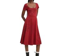 Desigual Femme en Tricot À Manches Courtes pour Robe, Rouge, L EU