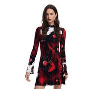 Desigual Femme en Tricot À Manches Longues pour Robe, Rouge, L EU