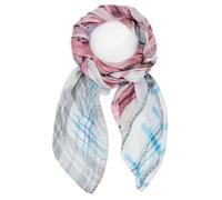 Desigual Foulard femme rectangulaire à carreaux Grunge Bleu/Gris/Pitaya/Blanc – Taille One Size