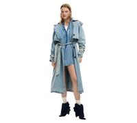 Desigual, Femme, Manteaux, Bleu, Taille: 42 FR Blazer Classique à Manches Longues avec Ceinture