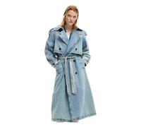 Desigual, Femme, Manteaux, Bleu, Taille: 42 FR Blazer Classique à Manches Longues avec Ceinture